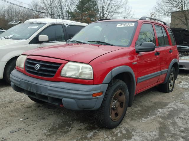 2S3TD62V446104065 - 2004 SUZUKI VITARA LX RED photo 2