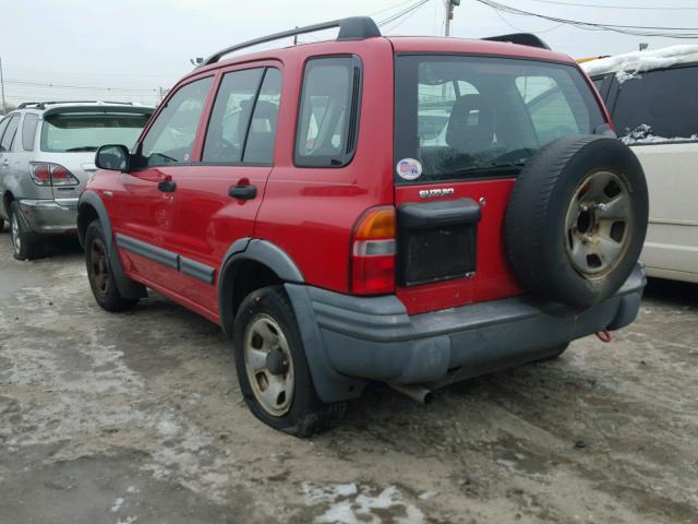 2S3TD62V446104065 - 2004 SUZUKI VITARA LX RED photo 3