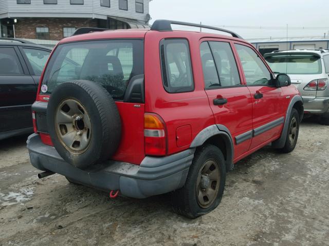 2S3TD62V446104065 - 2004 SUZUKI VITARA LX RED photo 4