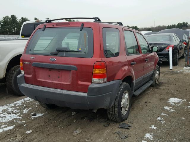 1FMYU92144DA04354 - 2004 FORD ESCAPE XLS RED photo 4