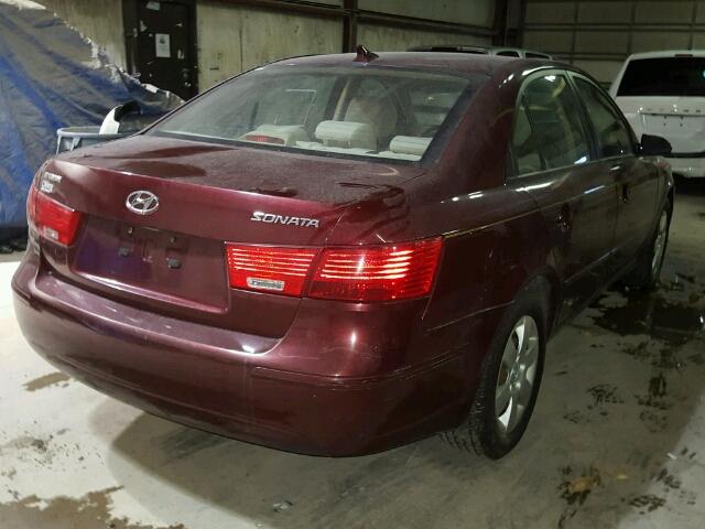 5NPET4AC1AH628652 - 2010 HYUNDAI SONATA GLS MAROON photo 4