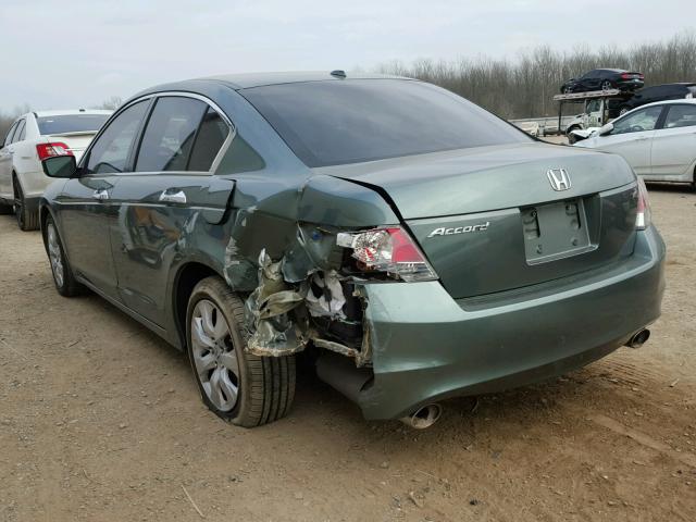 1HGCP3F86AA027952 - 2010 HONDA ACCORD EXL GREEN photo 3