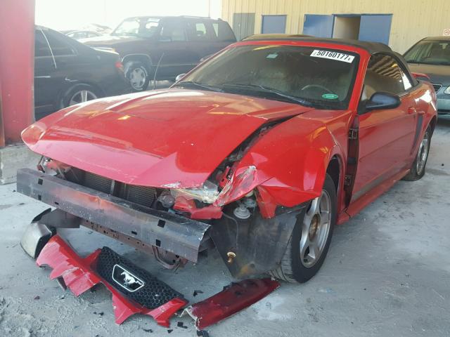 1FAFP44403F435392 - 2003 FORD MUSTANG RED photo 2