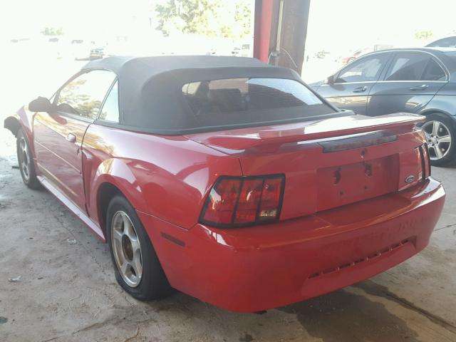 1FAFP44403F435392 - 2003 FORD MUSTANG RED photo 3