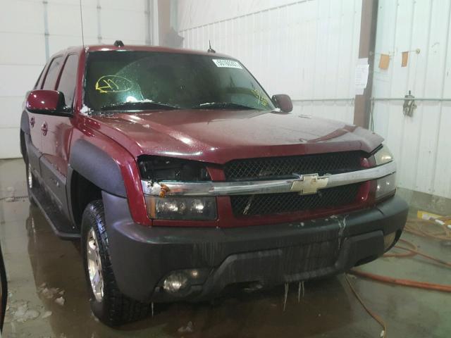 3GNEK12T34G184338 - 2004 CHEVROLET AVALANCHE BURGUNDY photo 1