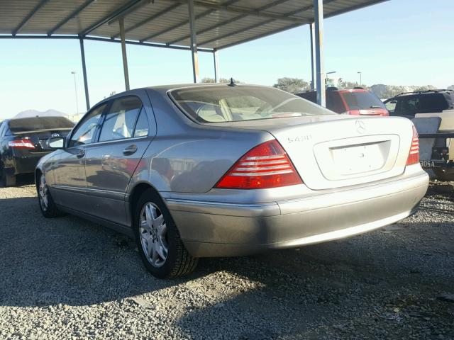 WDBNG70J63A372278 - 2003 MERCEDES-BENZ S 430 SILVER photo 3