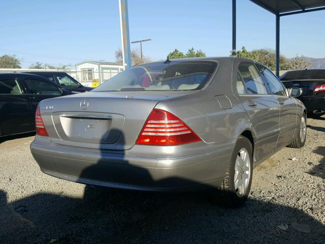 WDBNG70J63A372278 - 2003 MERCEDES-BENZ S 430 SILVER photo 4