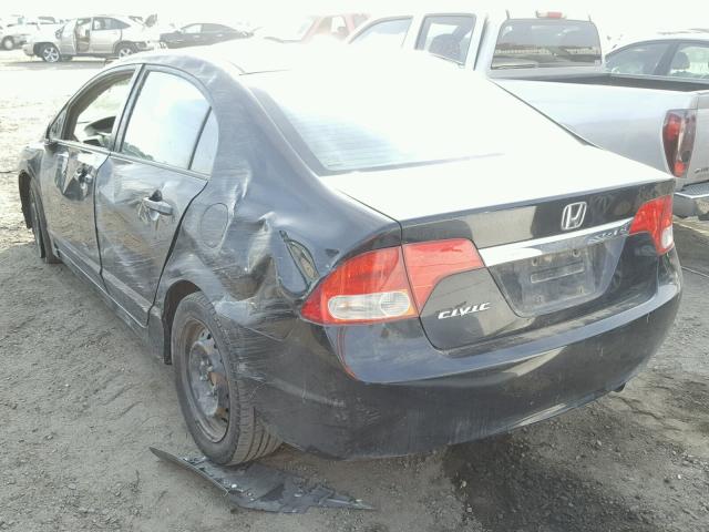 2HGFA1F5XBH301133 - 2011 HONDA CIVIC LX BLACK photo 3