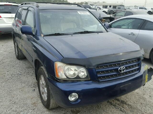 JTEHF21A230141561 - 2003 TOYOTA HIGHLANDER BLUE photo 1