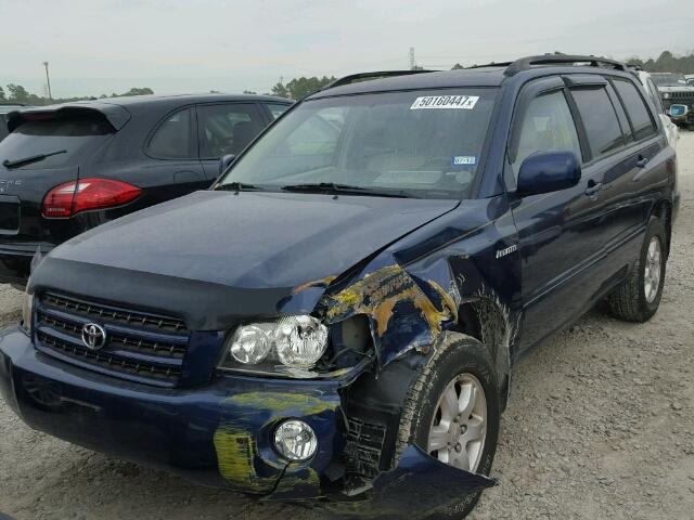 JTEHF21A230141561 - 2003 TOYOTA HIGHLANDER BLUE photo 2