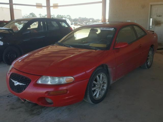 4C3AU52N8XE072188 - 1999 CHRYSLER SEBRING LX RED photo 2