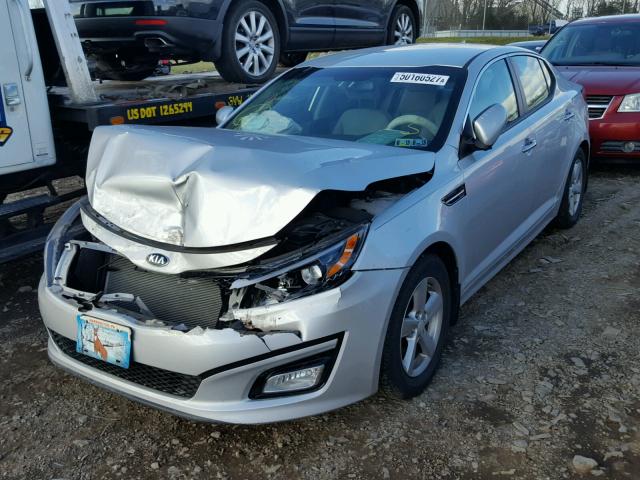 5XXGM4A75FG360667 - 2015 KIA OPTIMA LX SILVER photo 2