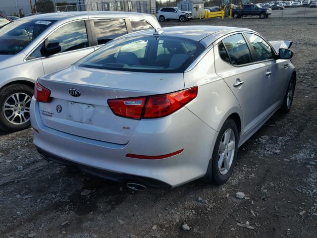 5XXGM4A75FG360667 - 2015 KIA OPTIMA LX SILVER photo 4