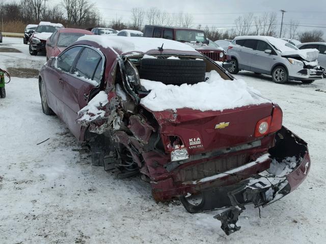 1G1ZJ57749F207434 - 2009 CHEVROLET MALIBU 2LT MAROON photo 3