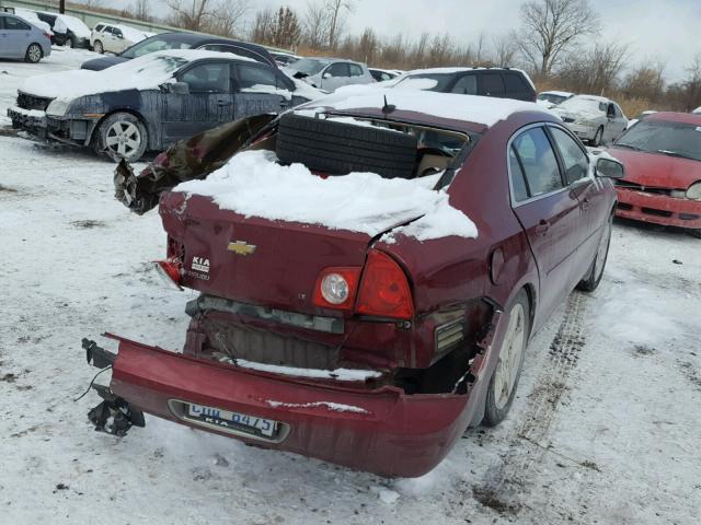 1G1ZJ57749F207434 - 2009 CHEVROLET MALIBU 2LT MAROON photo 4