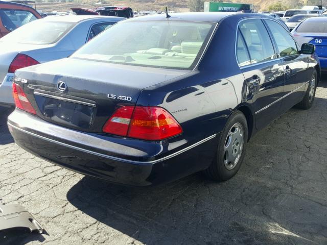 JTHBN30F410032417 - 2001 LEXUS LS 430 BLUE photo 4