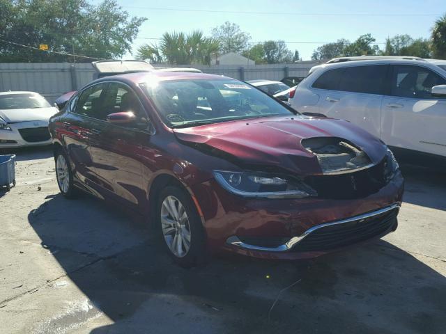 1C3CCCAB5FN629369 - 2015 CHRYSLER 200 LIMITE MAROON photo 1