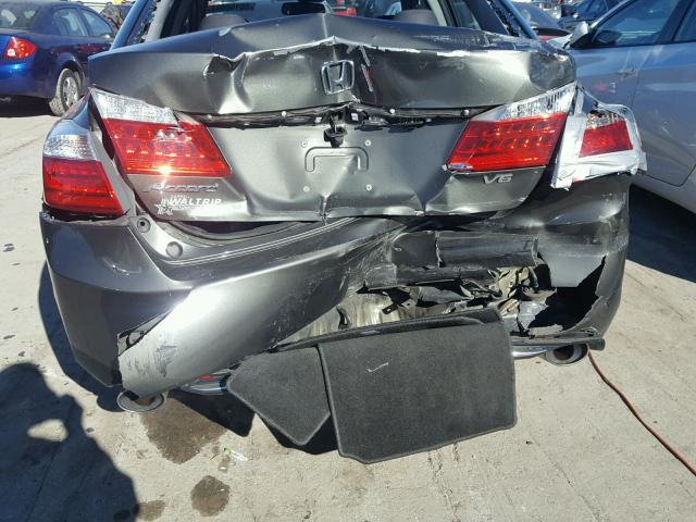 1HGCR3F8XDA019156 - 2013 HONDA ACCORD EXL GRAY photo 9