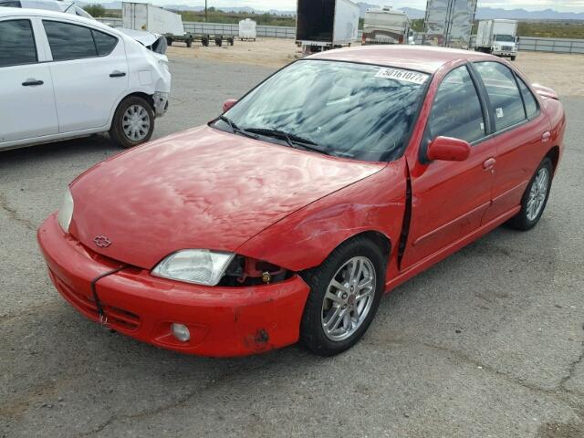 1G1JH52FX27443383 - 2002 CHEVROLET CAVALIER L RED photo 2