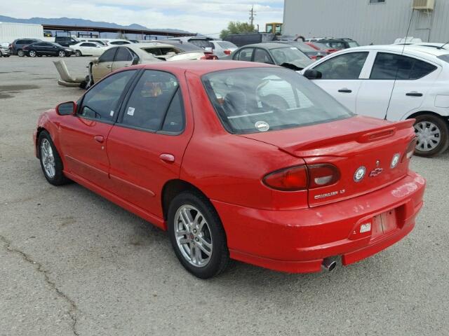 1G1JH52FX27443383 - 2002 CHEVROLET CAVALIER L RED photo 3