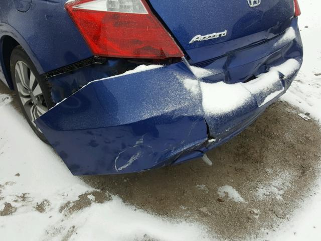 1HGCS12858A011597 - 2008 HONDA ACCORD EXL BLUE photo 9