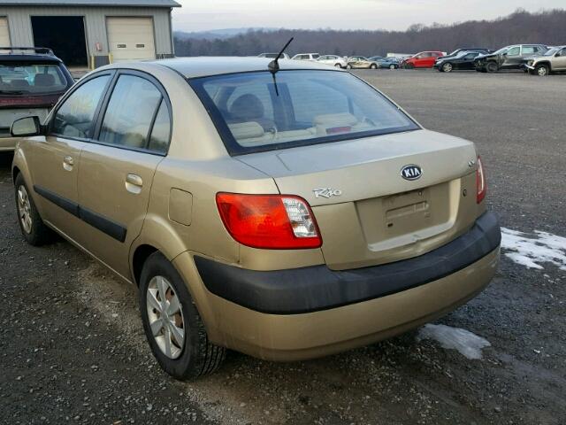 KNADE123866064189 - 2006 KIA RIO GOLD photo 3