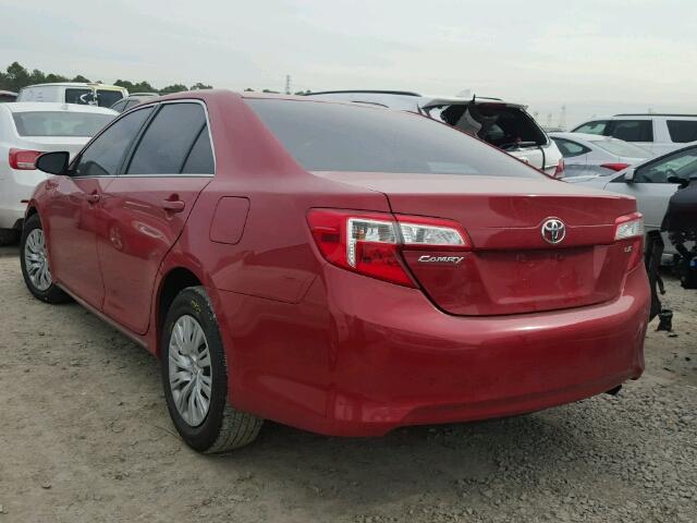 4T1BF1FK4CU530339 - 2012 TOYOTA CAMRY BASE RED photo 3