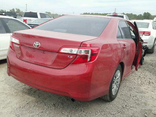 4T1BF1FK4CU530339 - 2012 TOYOTA CAMRY BASE RED photo 4