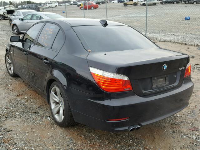 WBANU53538CT11198 - 2008 BMW 528 I BLACK photo 3