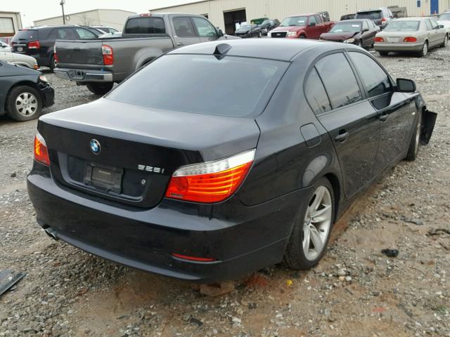 WBANU53538CT11198 - 2008 BMW 528 I BLACK photo 4