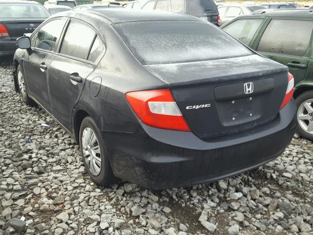 2HGFB2F54CH335007 - 2012 HONDA CIVIC LX BLACK photo 3