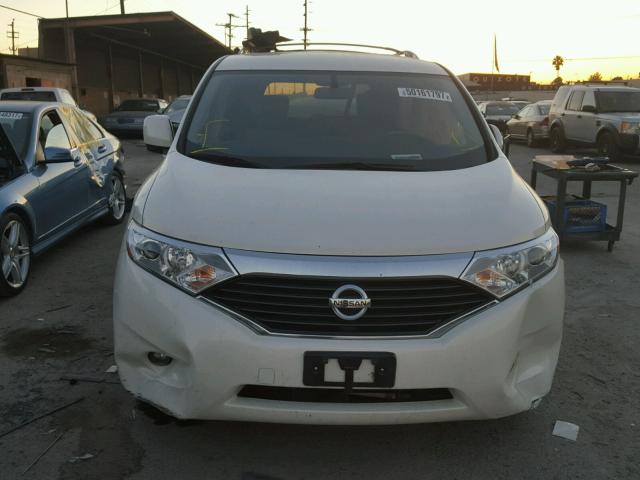 JN8AE2KP3D9069945 - 2013 NISSAN QUEST S WHITE photo 10