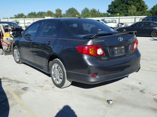 1NXBU40EX9Z039146 - 2009 TOYOTA COROLLA BA CHARCOAL photo 3