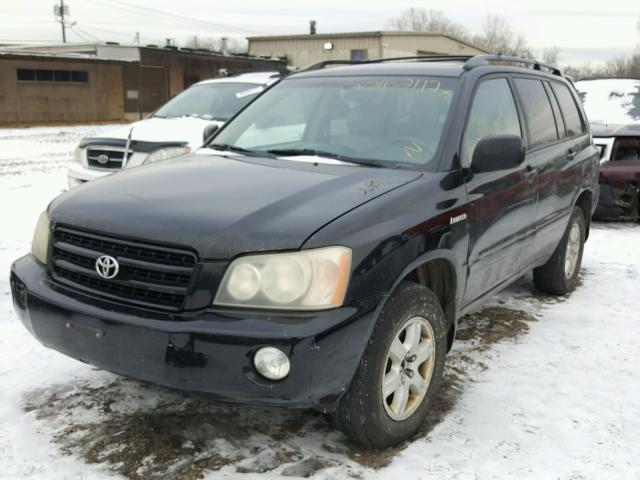 JTEHF21A330124865 - 2003 TOYOTA HIGHLANDER BLACK photo 2