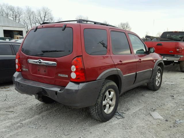 4F2YZ94156KM06790 - 2006 MAZDA TRIBUTE S MAROON photo 4