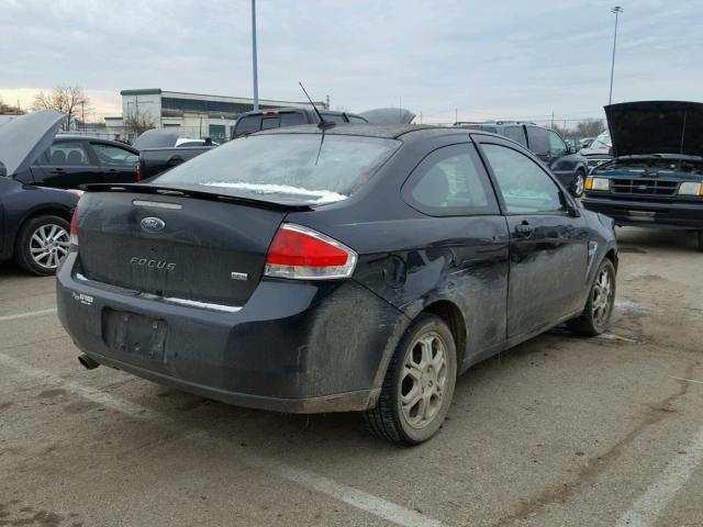 1FAHP33N08W110116 - 2008 FORD FOCUS SE BLACK photo 4