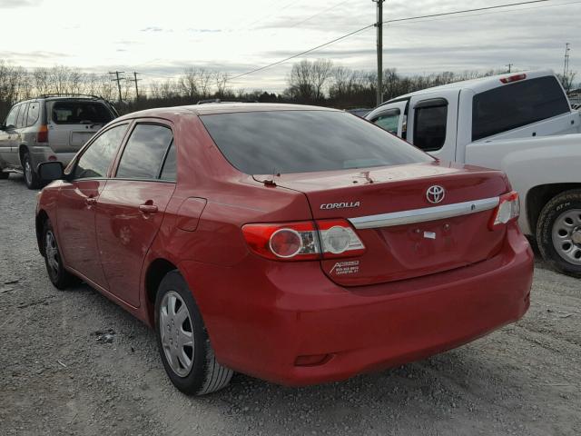 2T1BU4EE6DC011296 - 2013 TOYOTA COROLLA BA RED photo 3