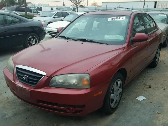 KMHDN46D86U239863 - 2006 HYUNDAI ELANTRA GL RED photo 2