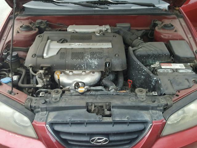 KMHDN46D86U239863 - 2006 HYUNDAI ELANTRA GL RED photo 7