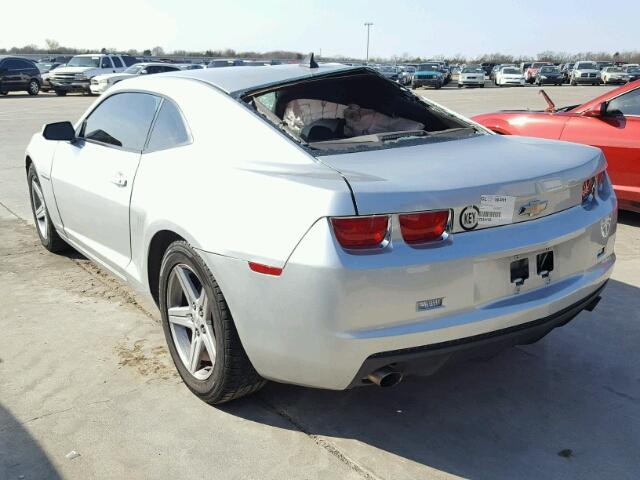 2G1FB1ED8B9170209 - 2011 CHEVROLET CAMARO LT SILVER photo 3