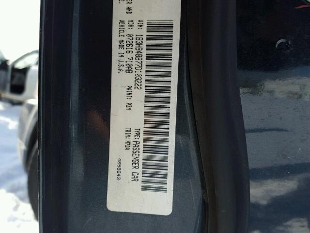 1B3HB48B77D103222 - 2007 DODGE CALIBER SX BLUE photo 10