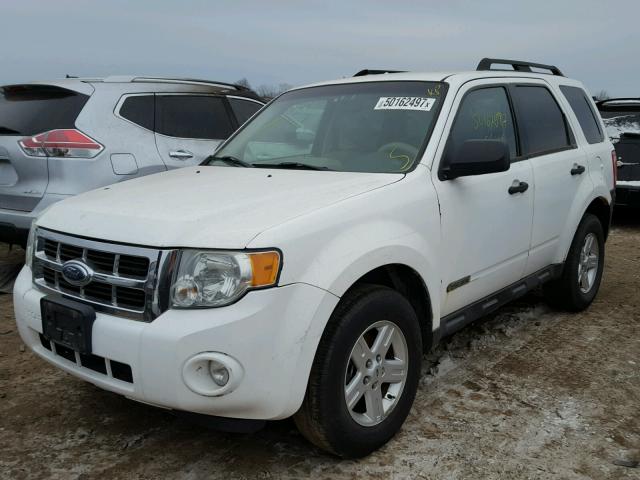 1FMCU49H18KA59247 - 2008 FORD ESCAPE HEV WHITE photo 2