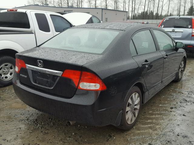 1HGFA16929L023733 - 2009 HONDA CIVIC EXL BLACK photo 4