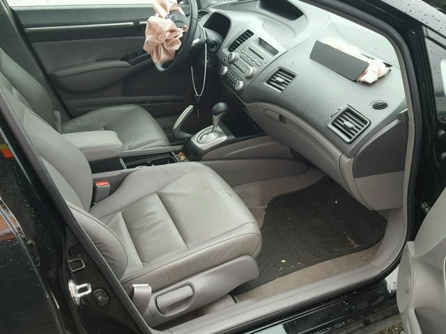 1HGFA16929L023733 - 2009 HONDA CIVIC EXL BLACK photo 5
