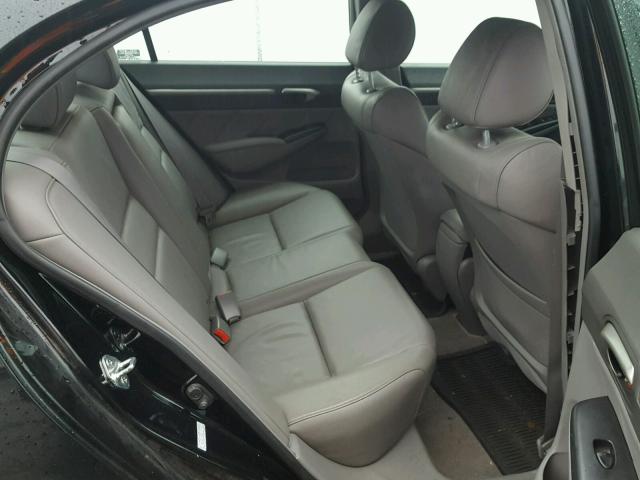 1HGFA16929L023733 - 2009 HONDA CIVIC EXL BLACK photo 6