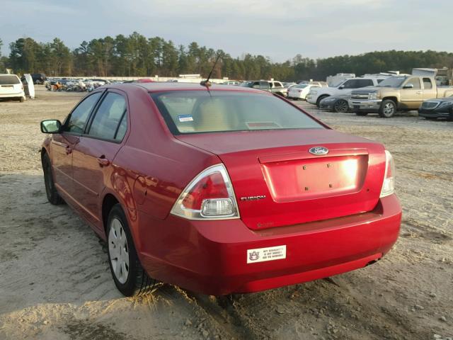 3FAHP06Z78R174475 - 2008 FORD FUSION S RED photo 3