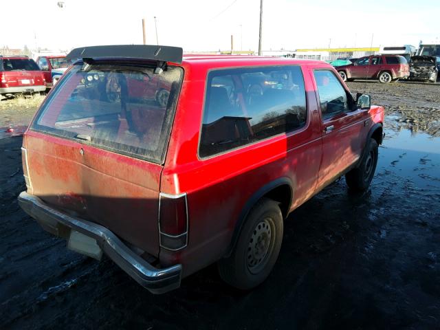 1GKCT18R6K0523639 - 1989 GMC S15 JIMMY RED photo 4