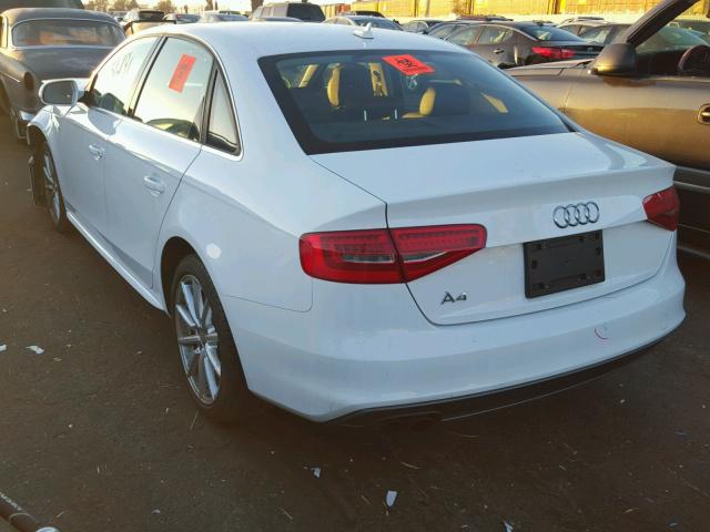 WAUAFAFLXFN025992 - 2015 AUDI A4 PREMIUM WHITE photo 3