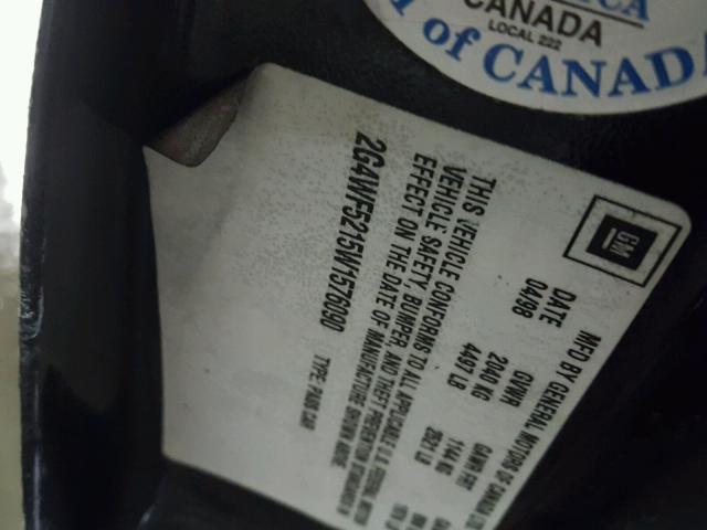 2G4WF5215W1576090 - 1998 BUICK REGAL GS BLACK photo 10