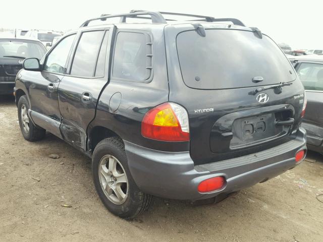 KM8SC73E43U561763 - 2003 HYUNDAI SANTA FE G BLACK photo 3